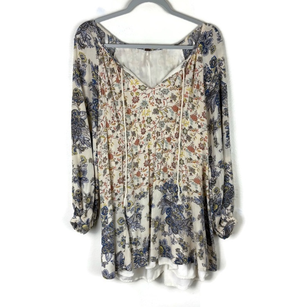 Free People Lucky Loosey Dress in Honeysuckle Combo